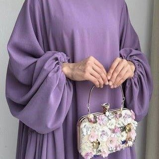 Simple Puff Balloon Sleeve Abaya (MA066) - Image 6