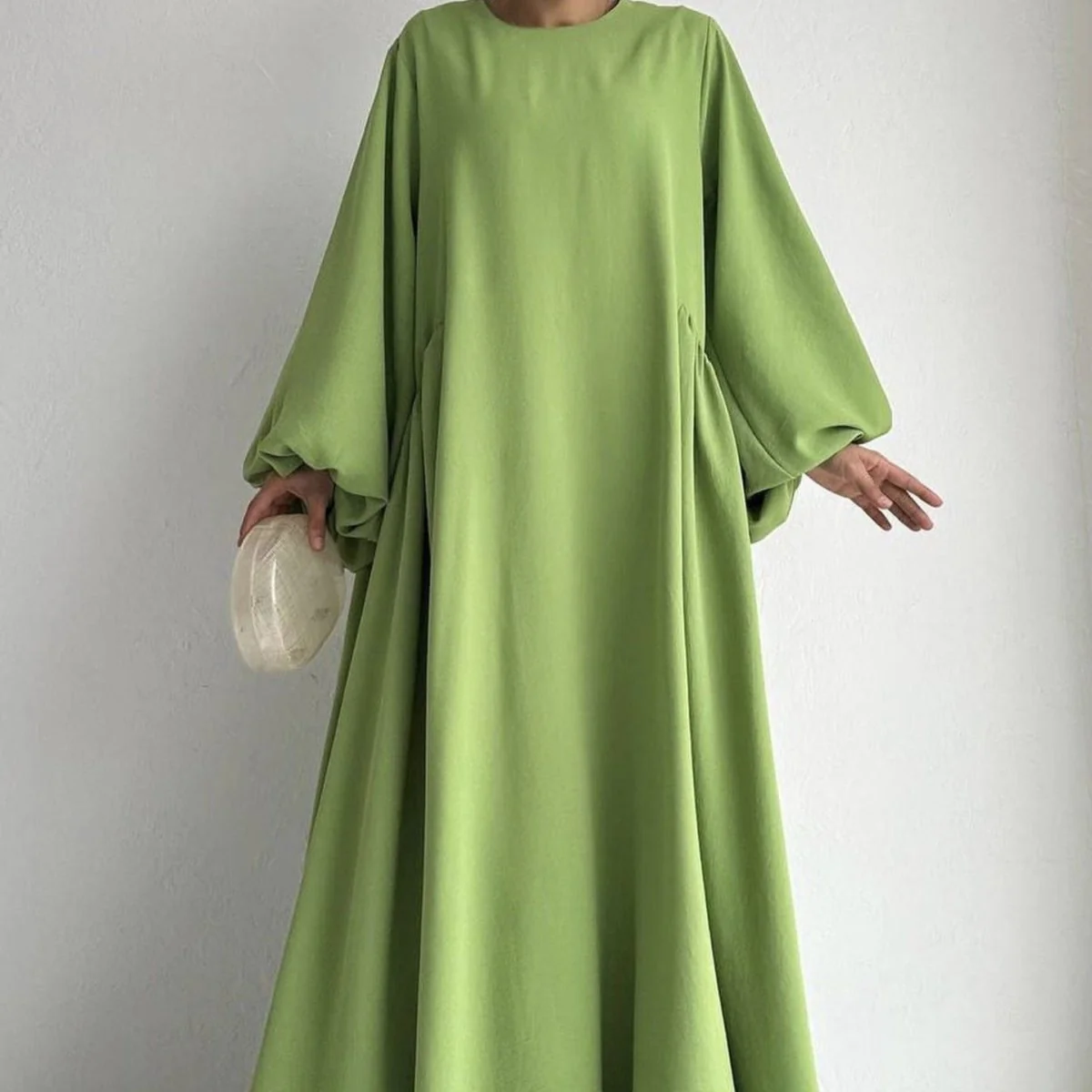Simple Puff Balloon Sleeve Abaya (MA066) - Image 8