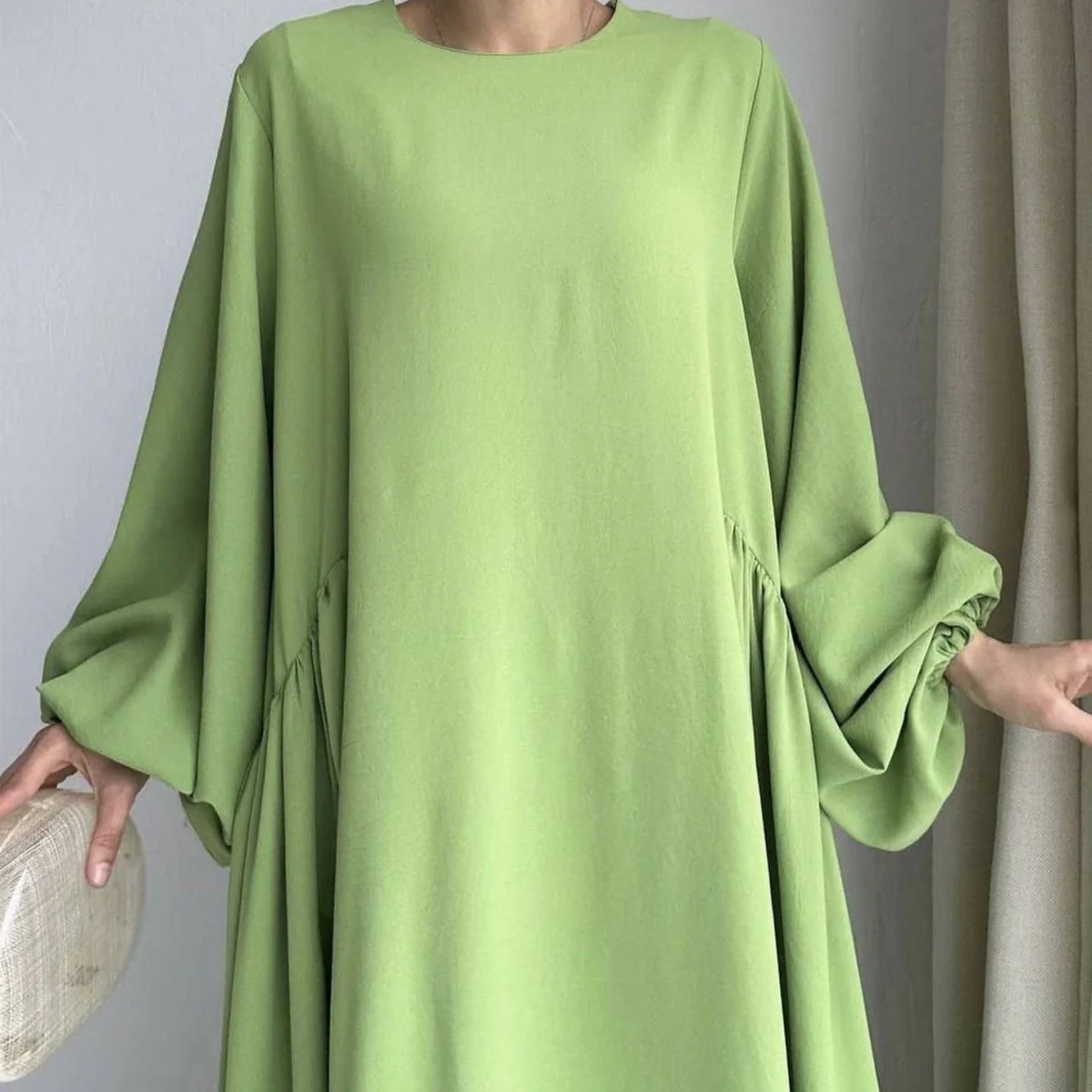 Simple Puff Balloon Sleeve Abaya (MA066) - Image 9
