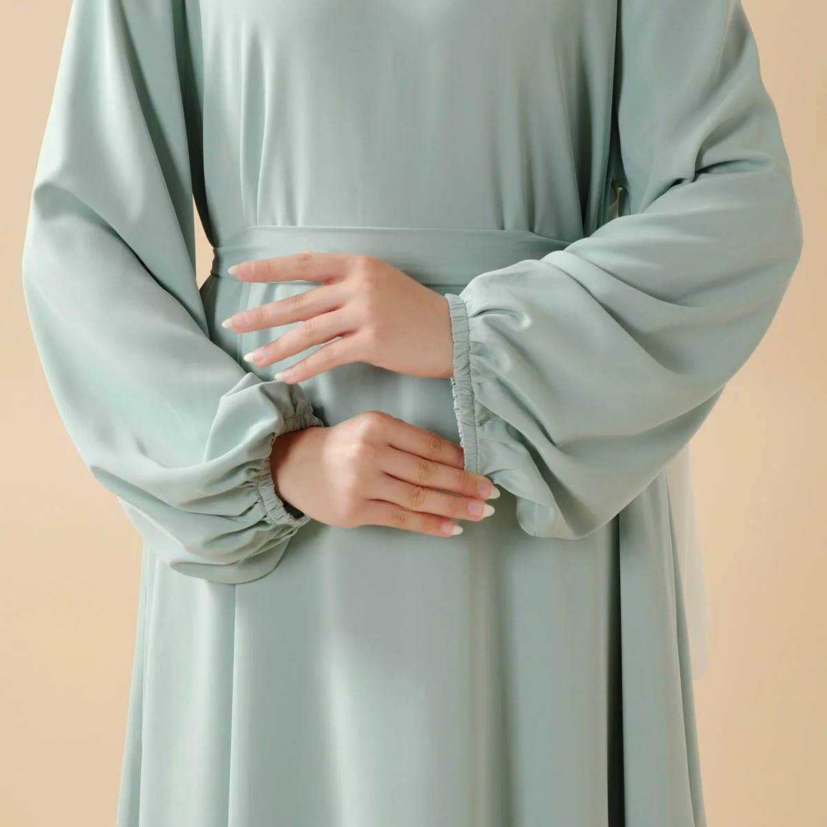 Candy Color Pleated Abaya | Must-have Essential Basic Dress (MA142) - Image 14