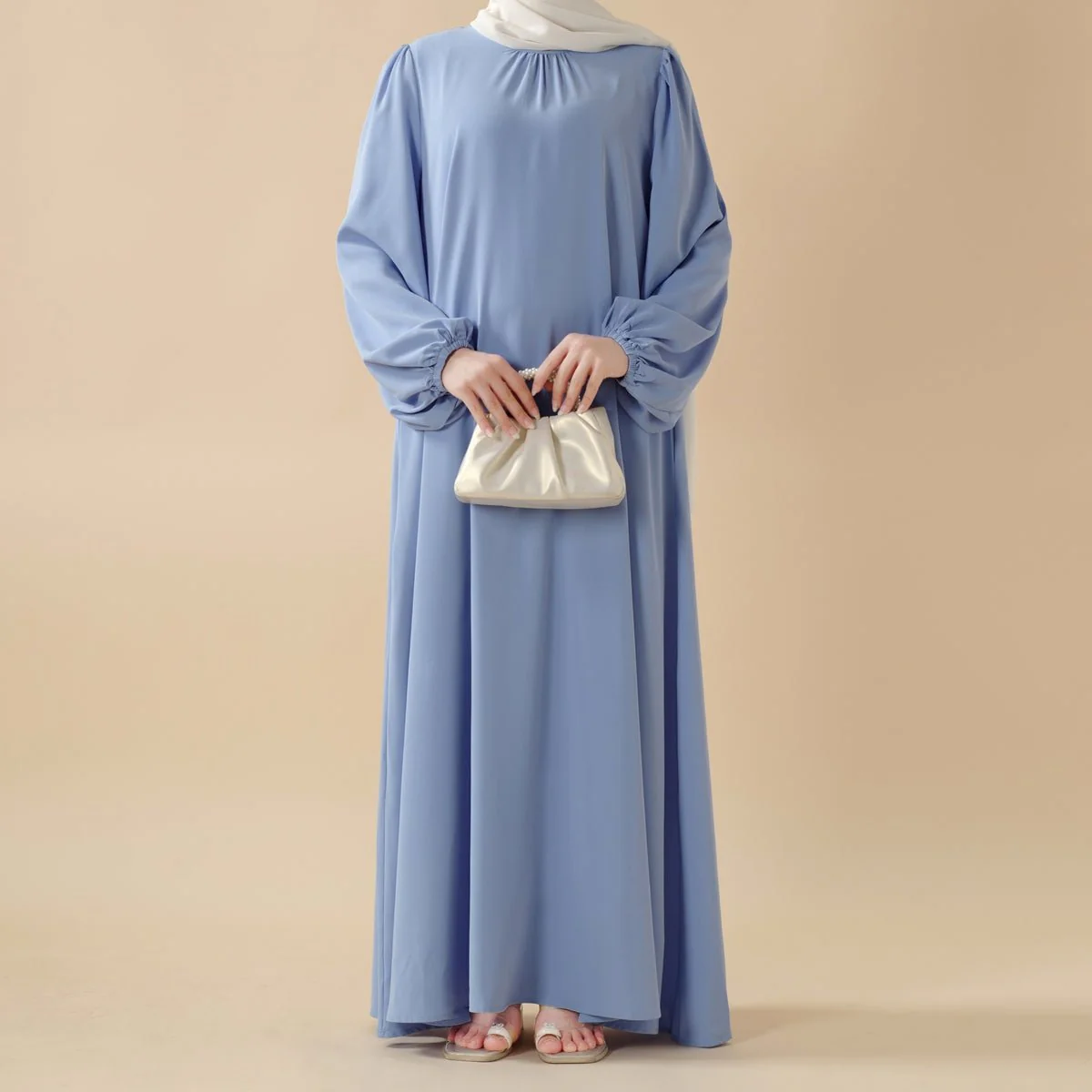Candy Color Pleated Abaya | Must-have Essential Basic Dress (MA142) - Image 18