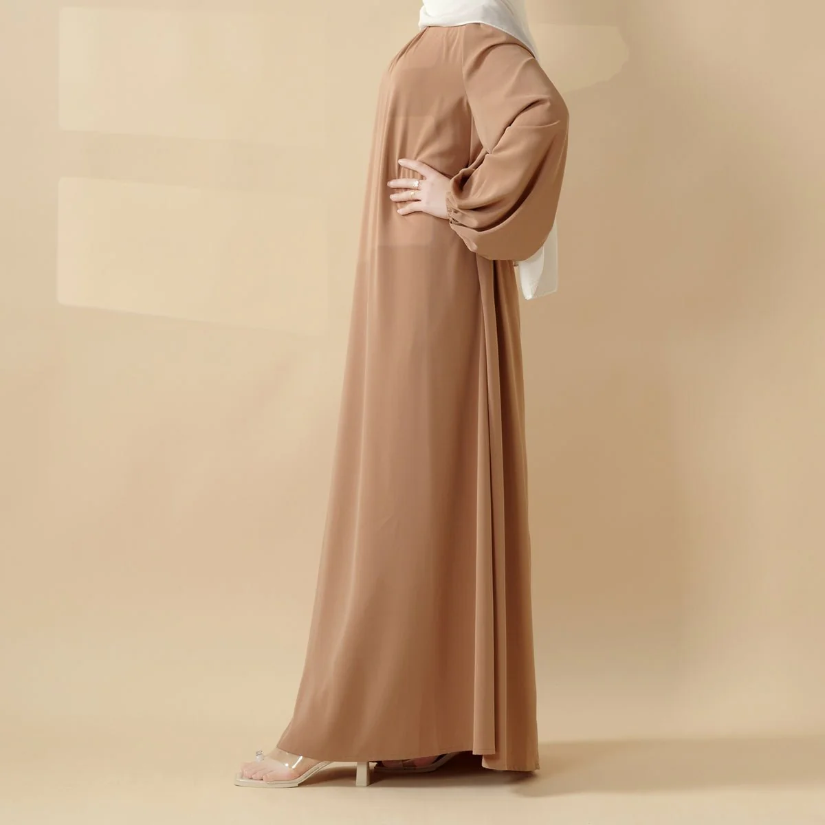 Candy Color Pleated Abaya | Must-have Essential Basic Dress (MA142) - Image 21