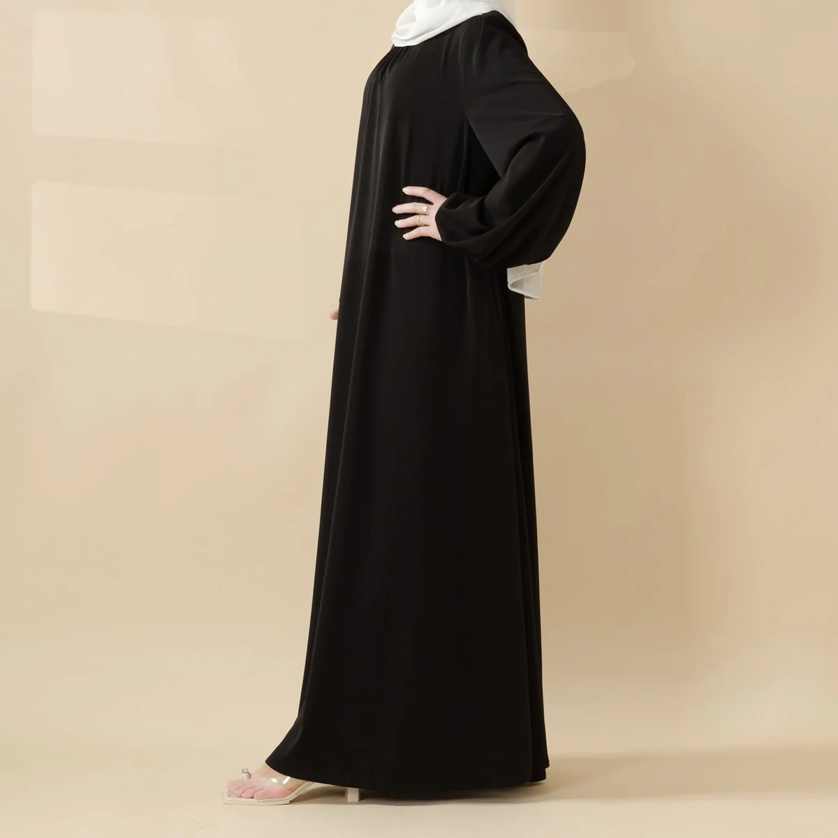 Candy Color Pleated Abaya | Must-have Essential Basic Dress (MA142) - Image 24