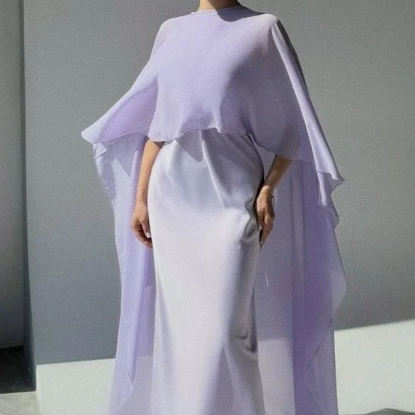 Cape Overlay Abaya Dress(MS320) - Image 10