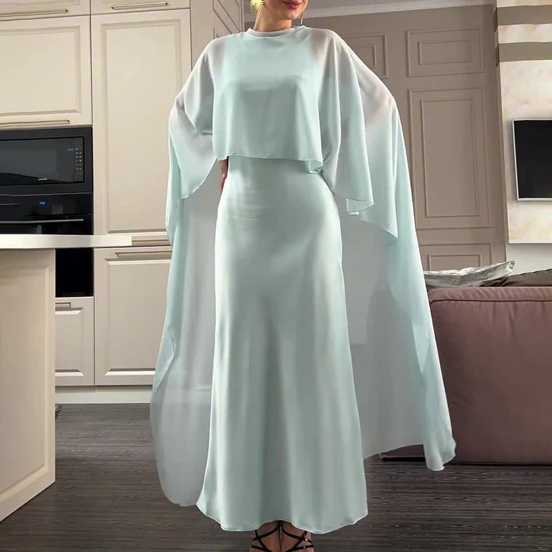 Cape Overlay Abaya Dress(MS320) - Image 4