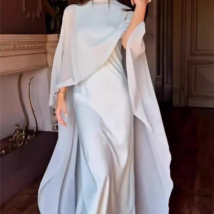 Cape Overlay Abaya Dress(MS320) - Image 6