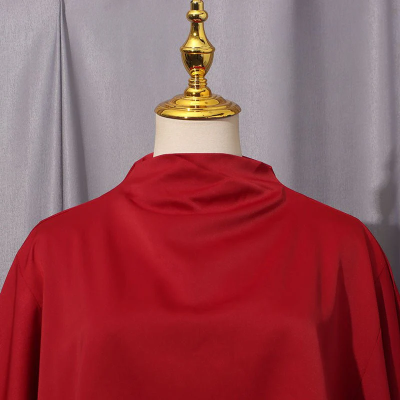 Cape Overlay Dress with Detachable Shawl(MS308) - Image 13