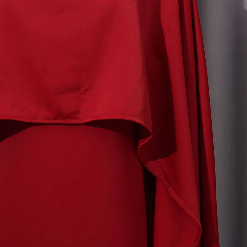 Cape Overlay Dress with Detachable Shawl(MS308) - Image 15