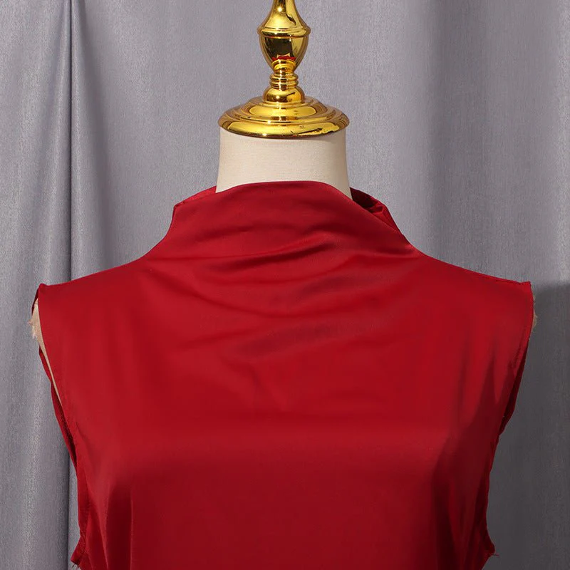 Cape Overlay Dress with Detachable Shawl(MS308) - Image 7