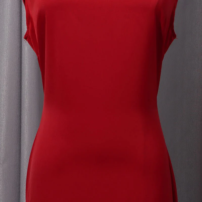 Cape Overlay Dress with Detachable Shawl(MS308) - Image 9
