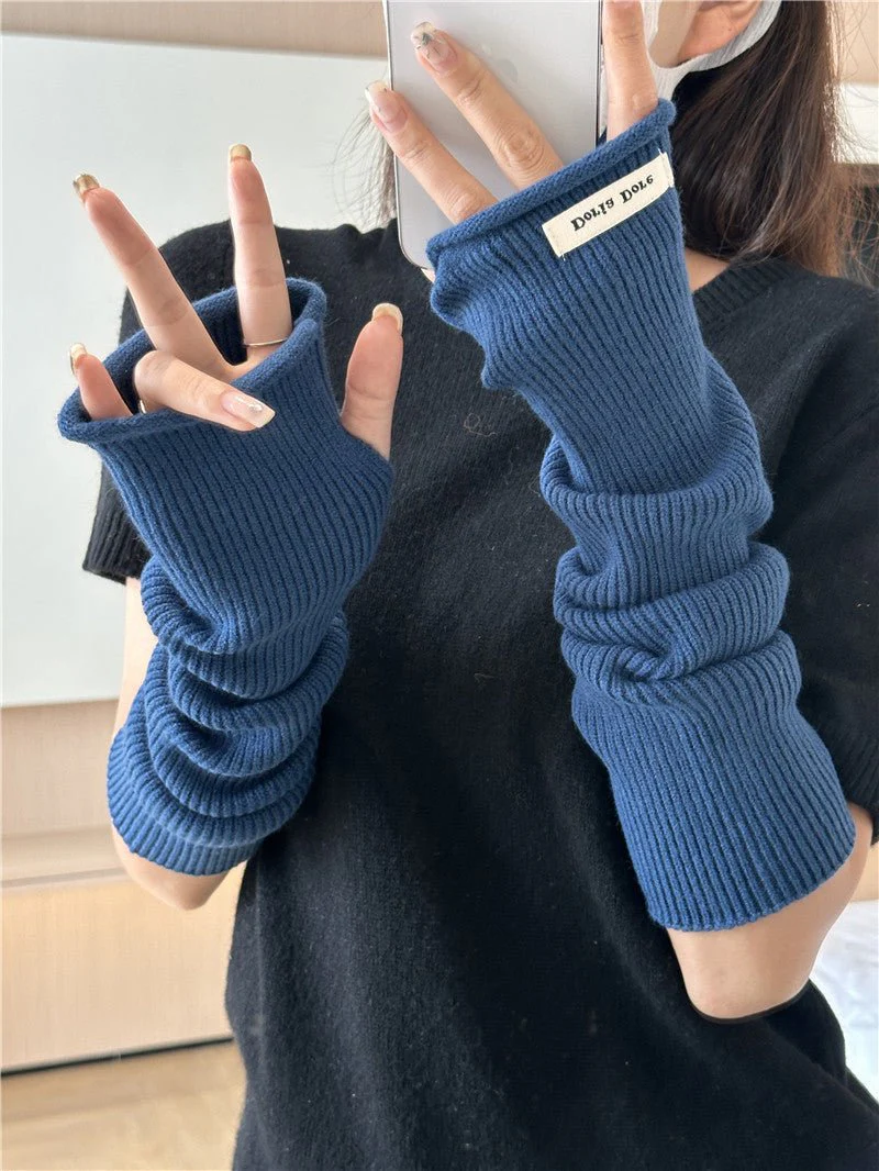 ‌Cascading Knit Sleeve Covers Cozy Elegance for Layered Style (MAC312) - Image 10