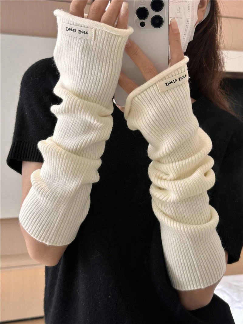 ‌Cascading Knit Sleeve Covers Cozy Elegance for Layered Style (MAC312) - Image 13