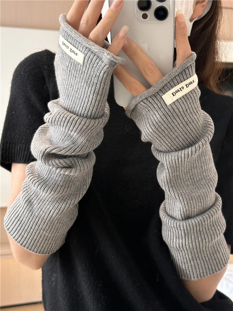 ‌Cascading Knit Sleeve Covers Cozy Elegance for Layered Style (MAC312) - Image 14
