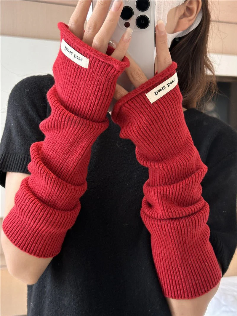 ‌Cascading Knit Sleeve Covers Cozy Elegance for Layered Style (MAC312) - Image 17