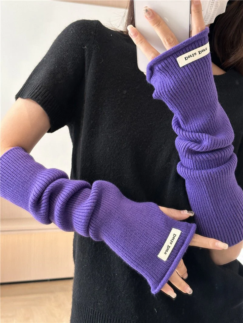 ‌Cascading Knit Sleeve Covers Cozy Elegance for Layered Style (MAC312) - Image 18