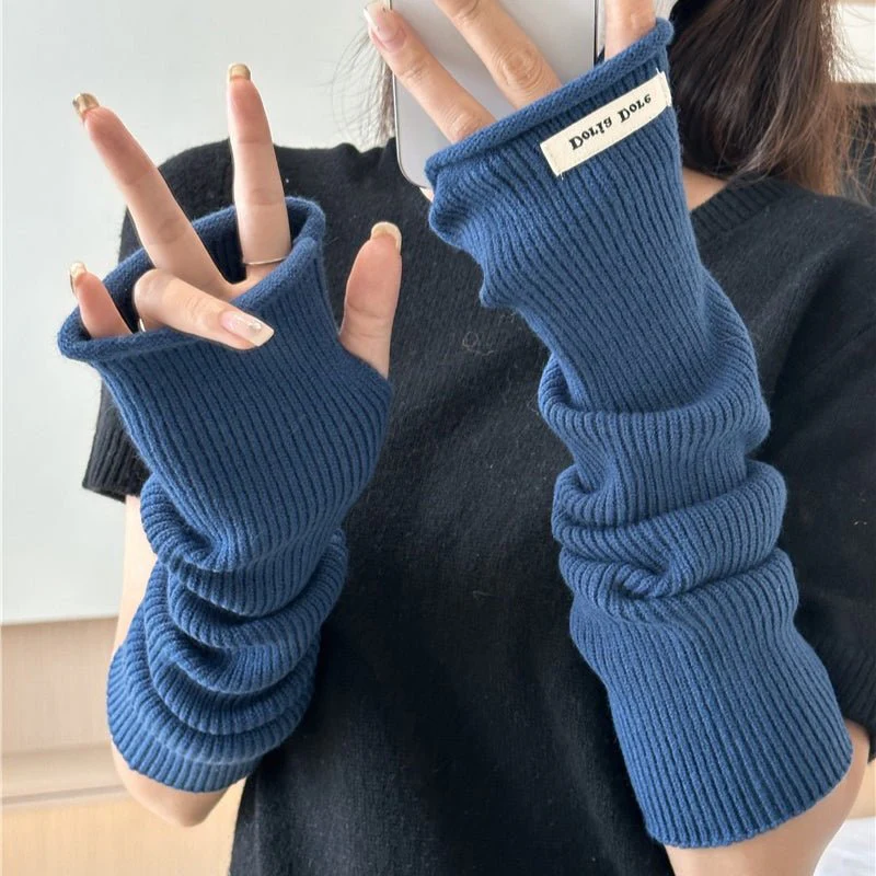 ‌Cascading Knit Sleeve Covers Cozy Elegance for Layered Style (MAC312) - Image 6
