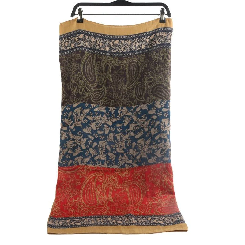 Cashmere-Feel Paisley Print Hijab Scarf | 180x85cm Fringe Edge Shawl with Traditional Motifs(MH150) - Image 11