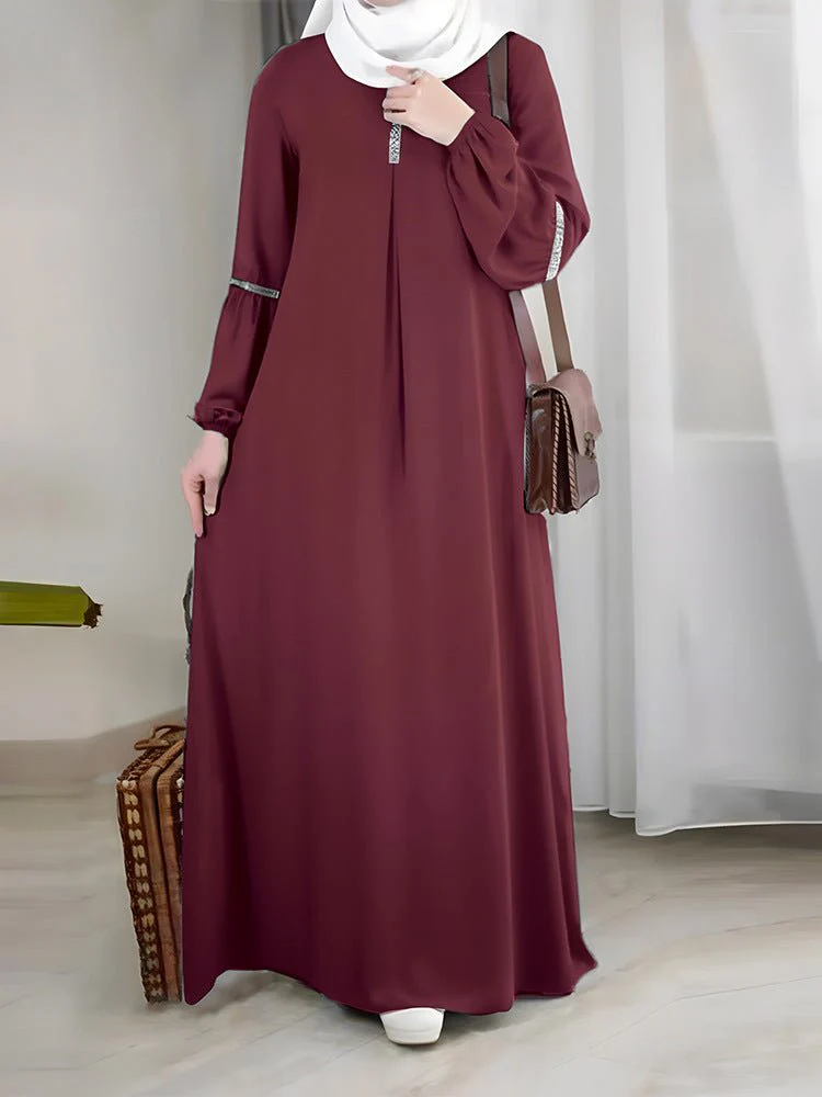 Casual Versatility Abaya with Delicate Sequin Details (MA150) - Image 2