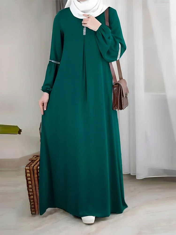 Casual Versatility Abaya with Delicate Sequin Details (MA150) - Image 3