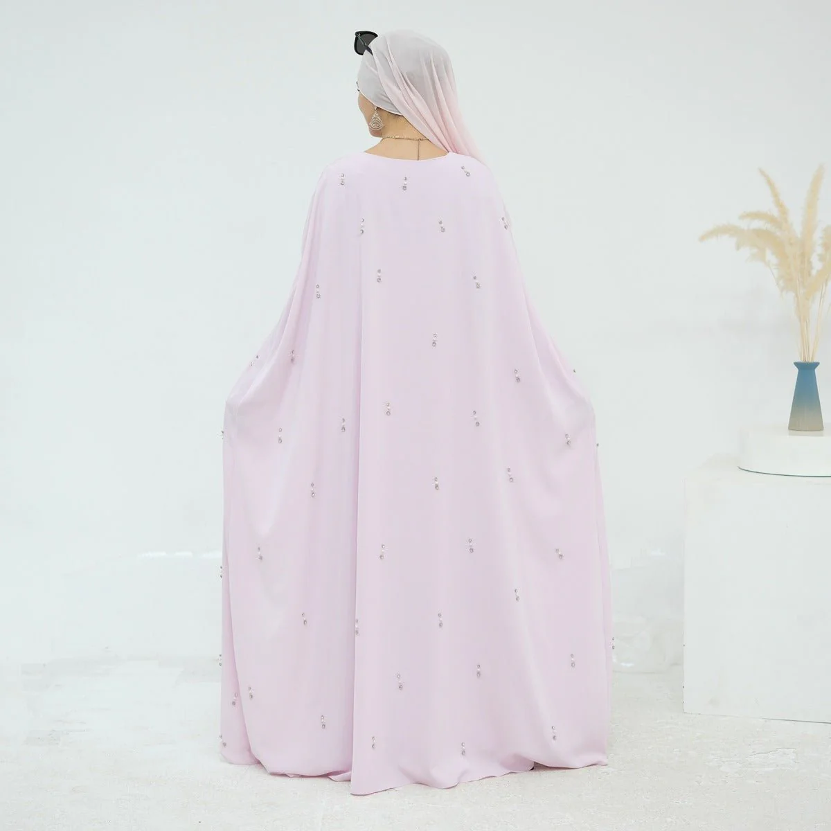 Celestial Beaded Luxury Muslim Abaya Set | Modest Dresses with Beading Detailing (MA266) - Image 17