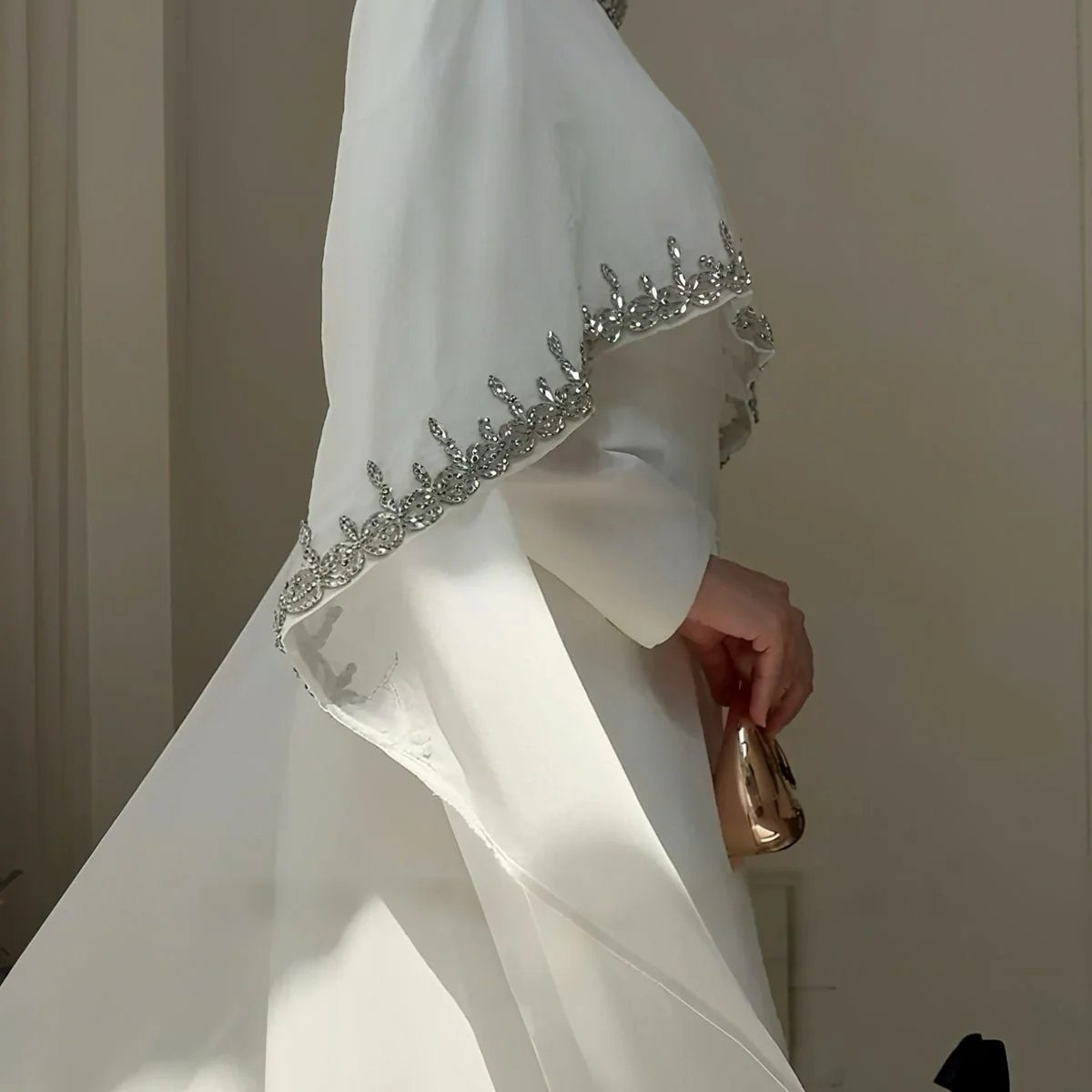 Celestial Rhinestone Cape Abaya | Luxury 2-Piece Set (MA251) - Image 3