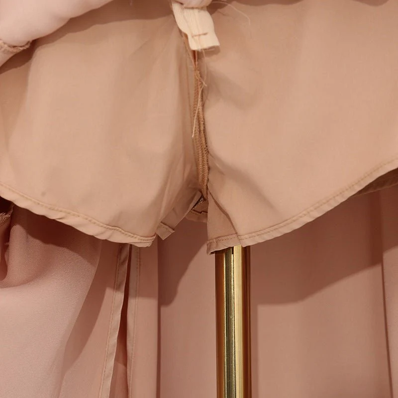 Champagne Satin Cape & Skirt Set(MS314) - Image 10