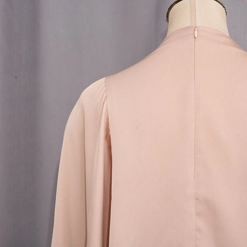 Champagne Satin Cape & Skirt Set(MS314) - Image 12