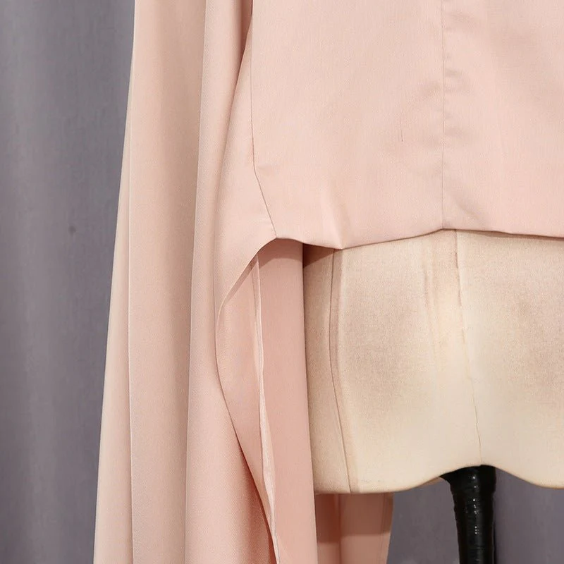 Champagne Satin Cape & Skirt Set(MS314) - Image 13