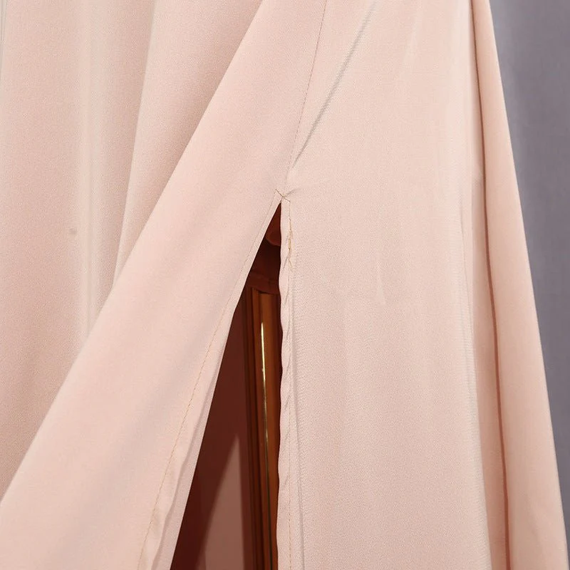Champagne Satin Cape & Skirt Set(MS314) - Image 8