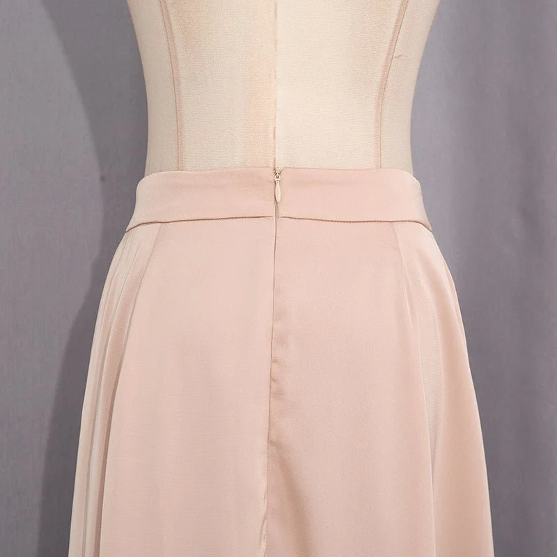 Champagne Satin Cape & Skirt Set(MS314) - Image 9