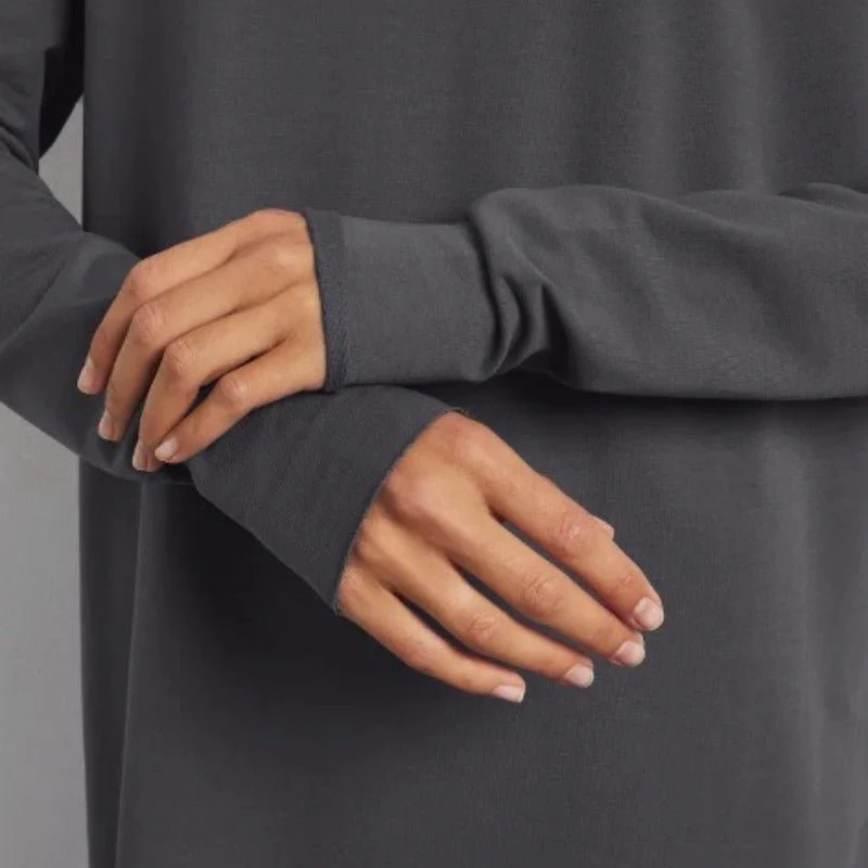 Classic Pullover Maxi Dress | Round Neck Long Sleeve Solid Color Dress(MA317) - Image 3