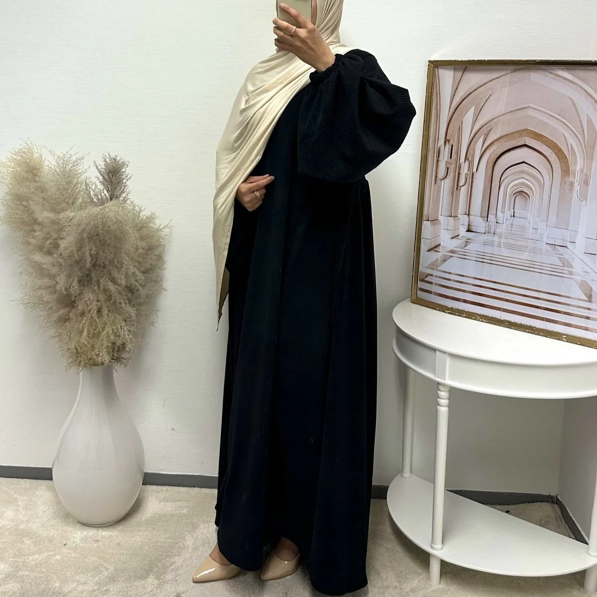 Corduroy Swing Loose Abaya | Corduroy Casual Abaya (MA117) - Image 13
