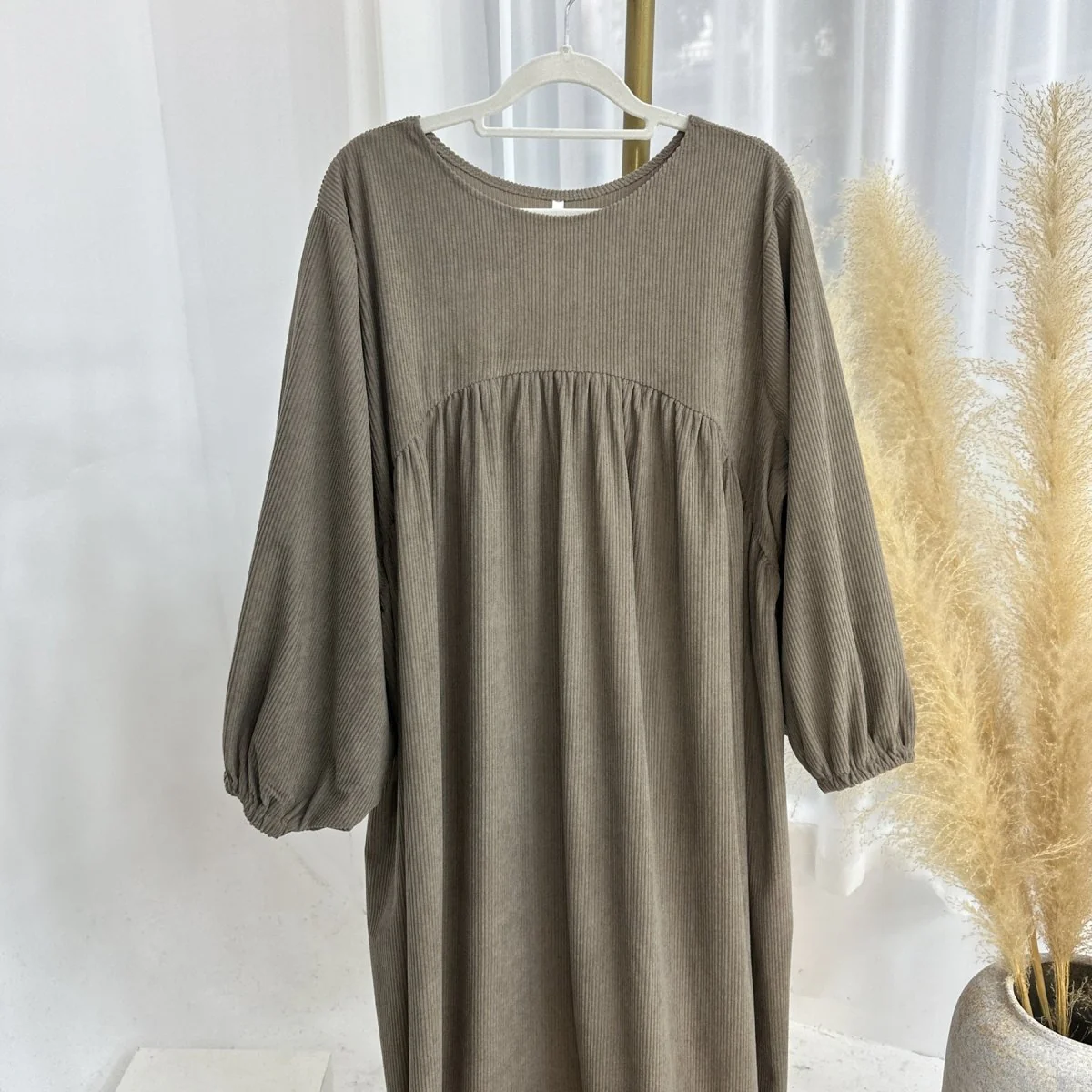 Corduroy Swing Loose Abaya | Corduroy Casual Abaya (MA117) - Image 14