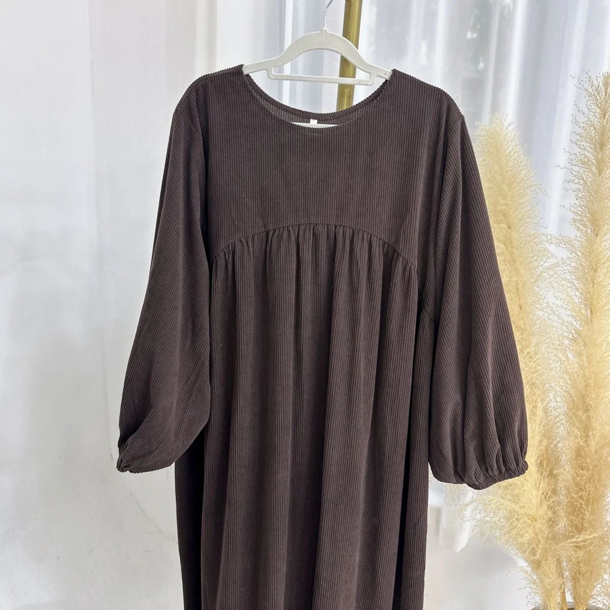Corduroy Swing Loose Abaya | Corduroy Casual Abaya (MA117) - Image 17