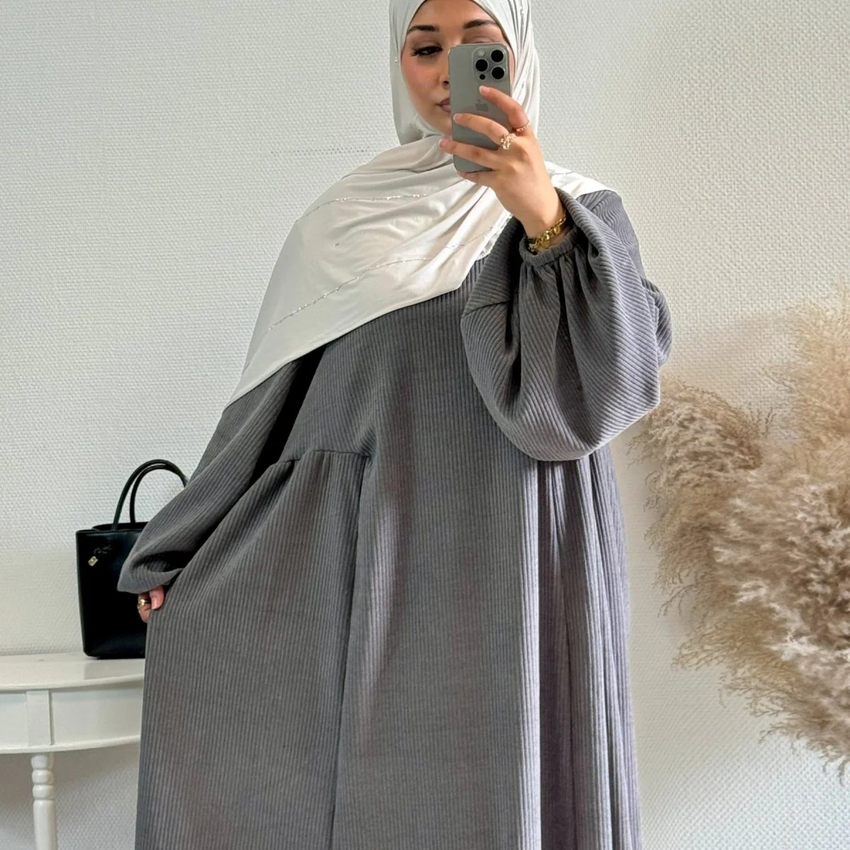 Corduroy Swing Loose Abaya | Corduroy Casual Abaya (MA117) - Image 4