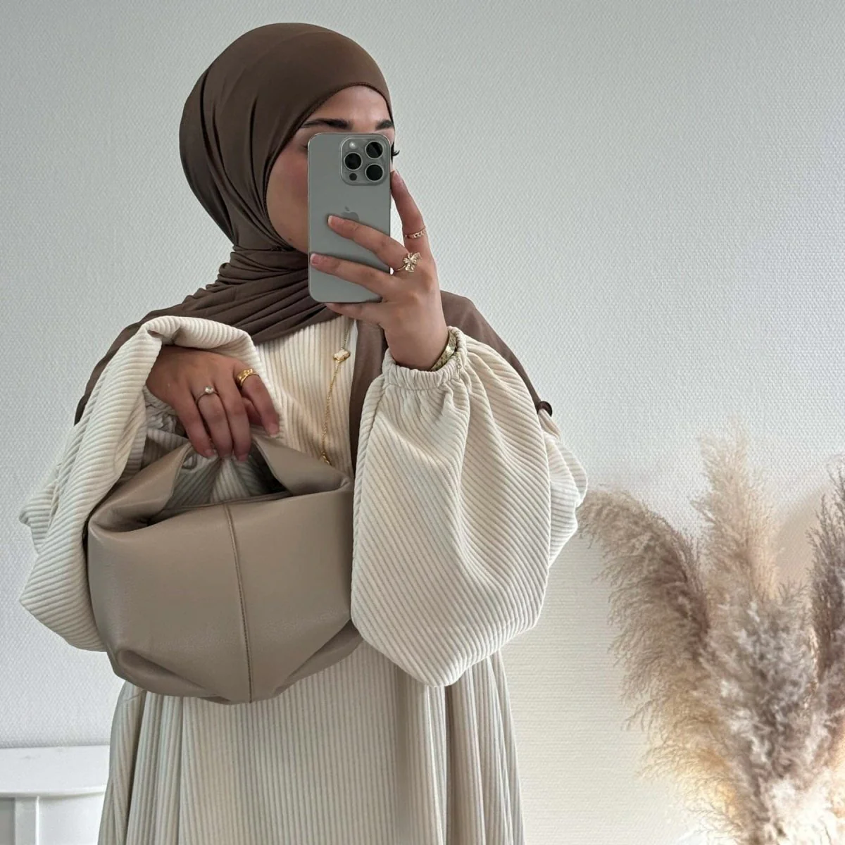 Corduroy Swing Loose Abaya | Corduroy Casual Abaya (MA117) - Image 9