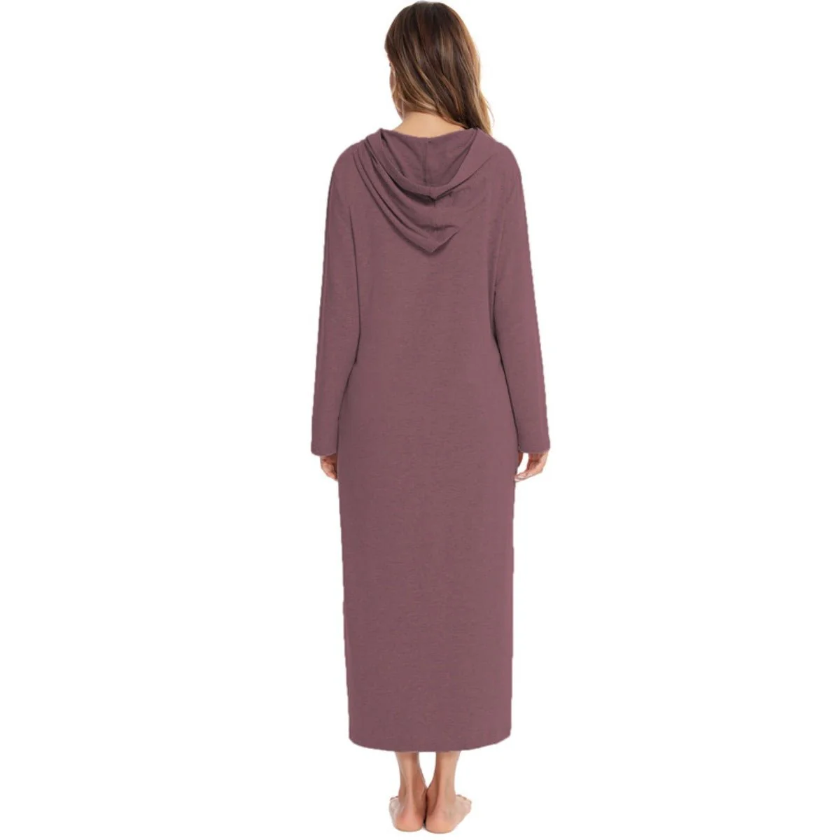 Cozy Longline Zip-Up Cardigan with Pockets | Home Wear Comfort(MS110) - Image 39