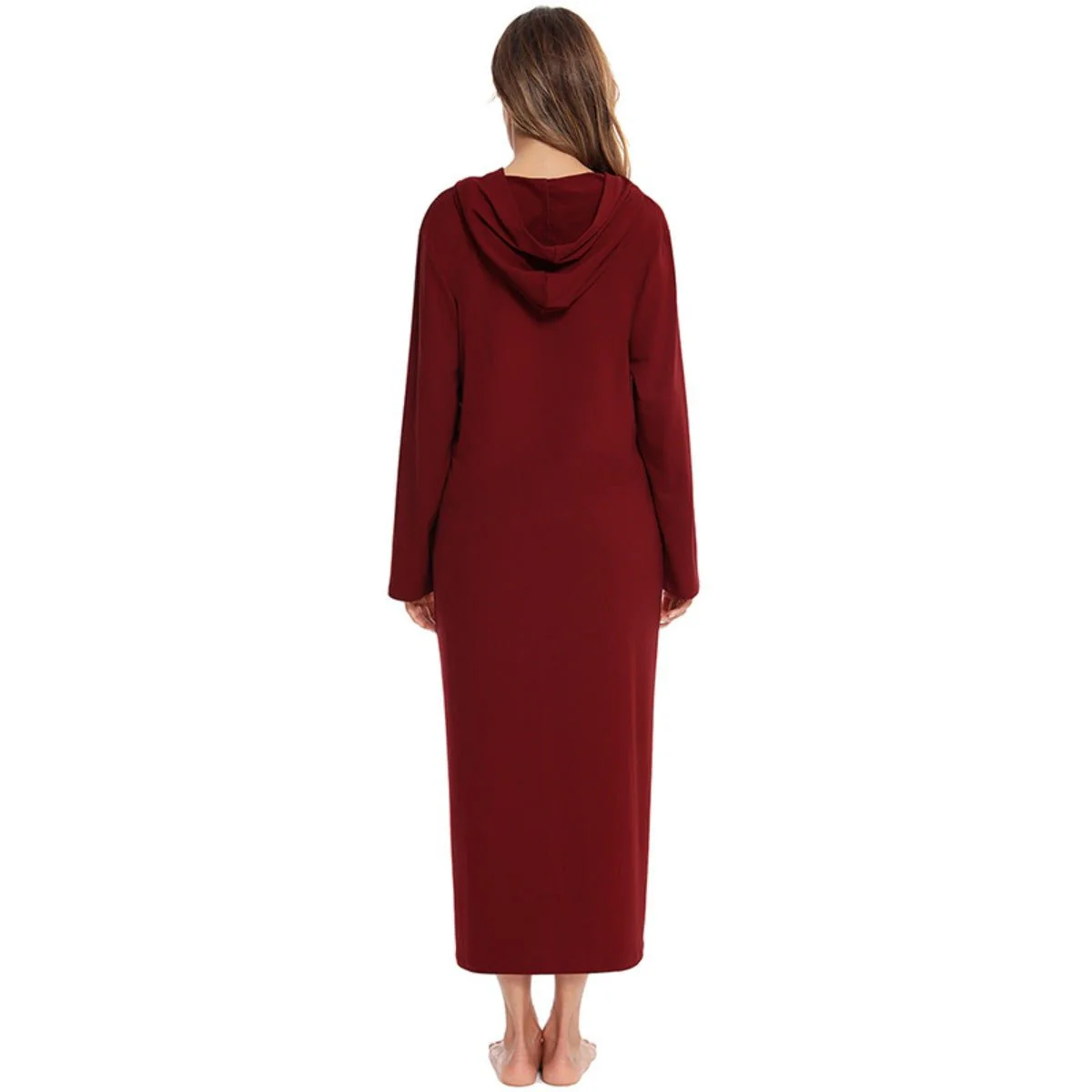 Cozy Longline Zip-Up Cardigan with Pockets | Home Wear Comfort(MS110) - Image 46