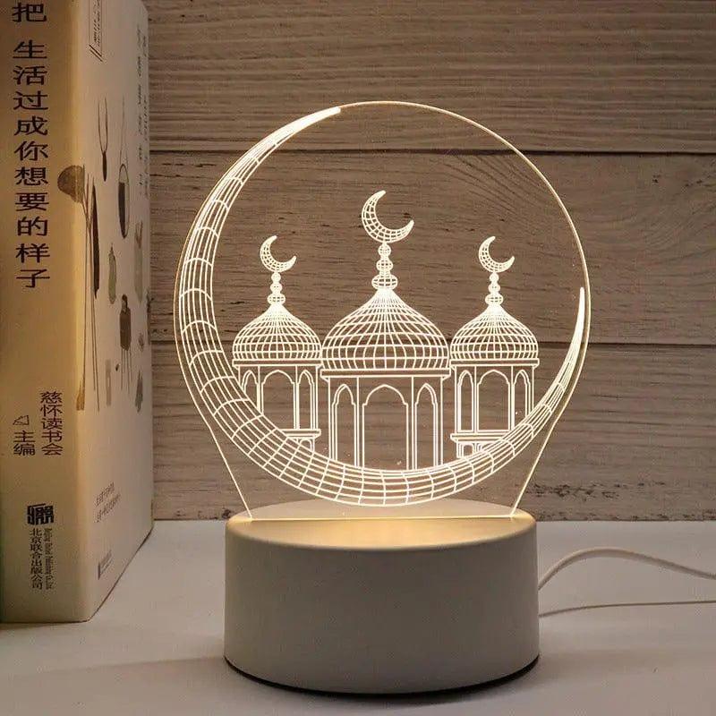 MR012 Ramadan 3D Led Night Light，USB 16 Color Change Remote Control Light - Image 10