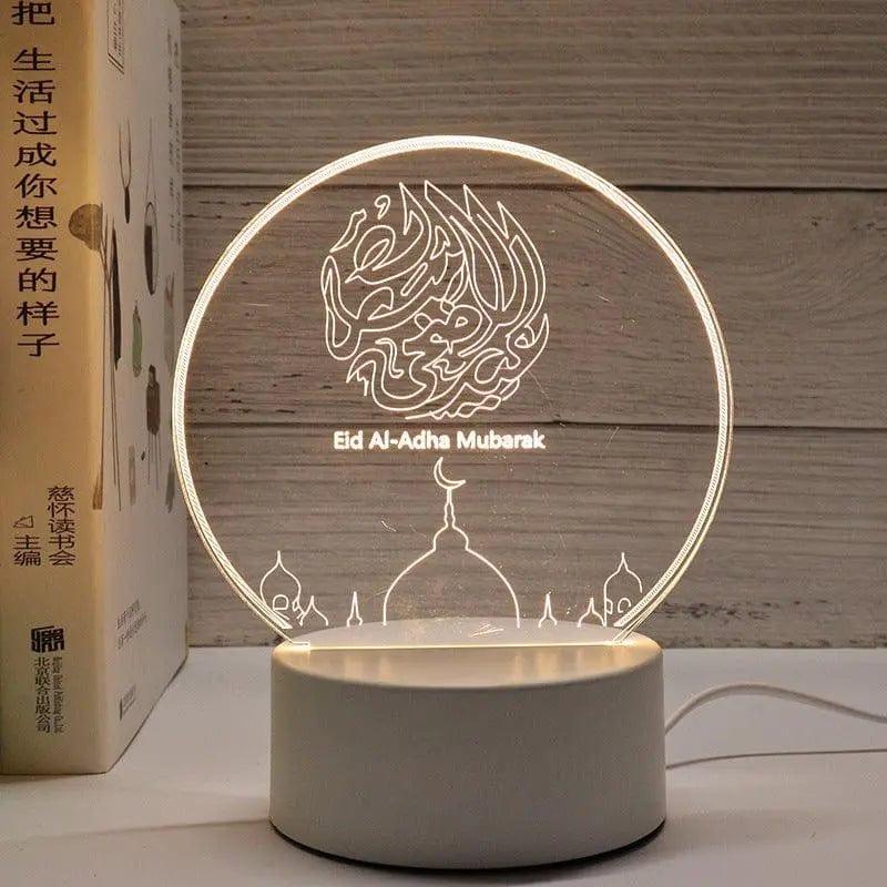 MR012 Ramadan 3D Led Night Light，USB 16 Color Change Remote Control Light - Image 12