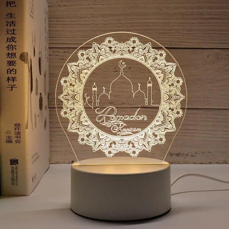 MR012 Ramadan 3D Led Night Light，USB 16 Color Change Remote Control Light - Image 13