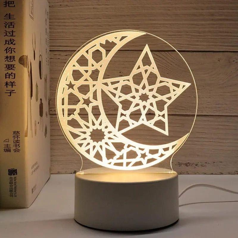 MR012 Ramadan 3D Led Night Light，USB 16 Color Change Remote Control Light - Image 14