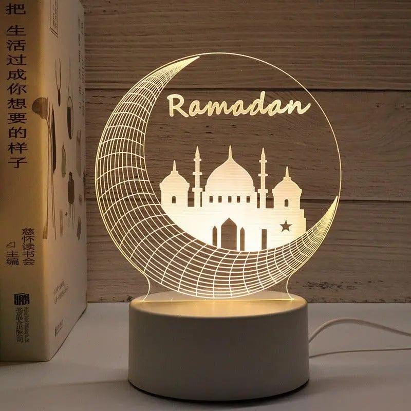 MR012 Ramadan 3D Led Night Light，USB 16 Color Change Remote Control Light - Image 17