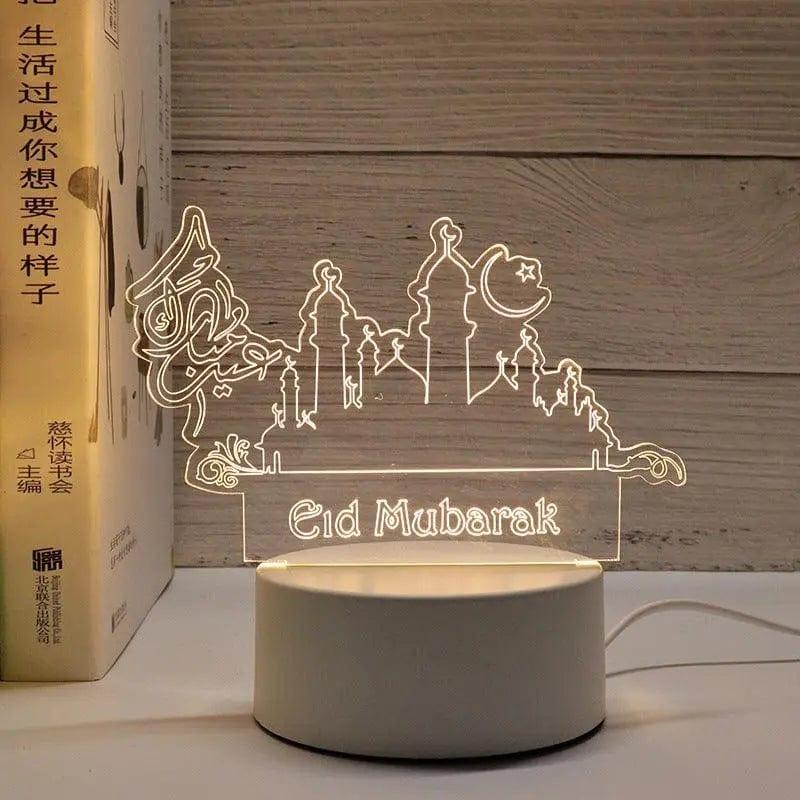MR012 Ramadan 3D Led Night Light，USB 16 Color Change Remote Control Light - Image 18