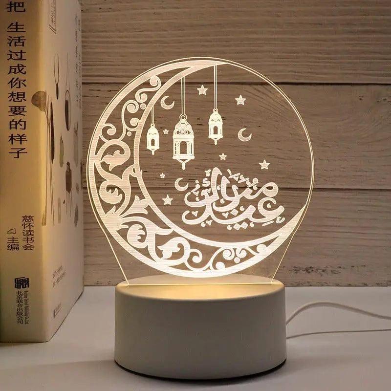 MR012 Ramadan 3D Led Night Light，USB 16 Color Change Remote Control Light - Image 20