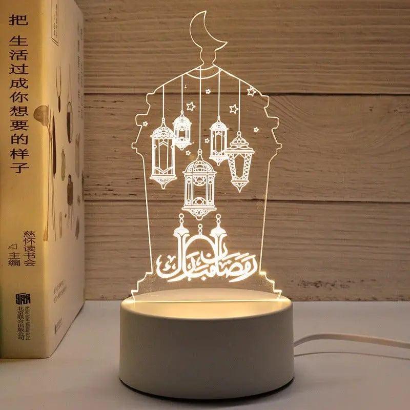 MR012 Ramadan 3D Led Night Light，USB 16 Color Change Remote Control Light - Image 3