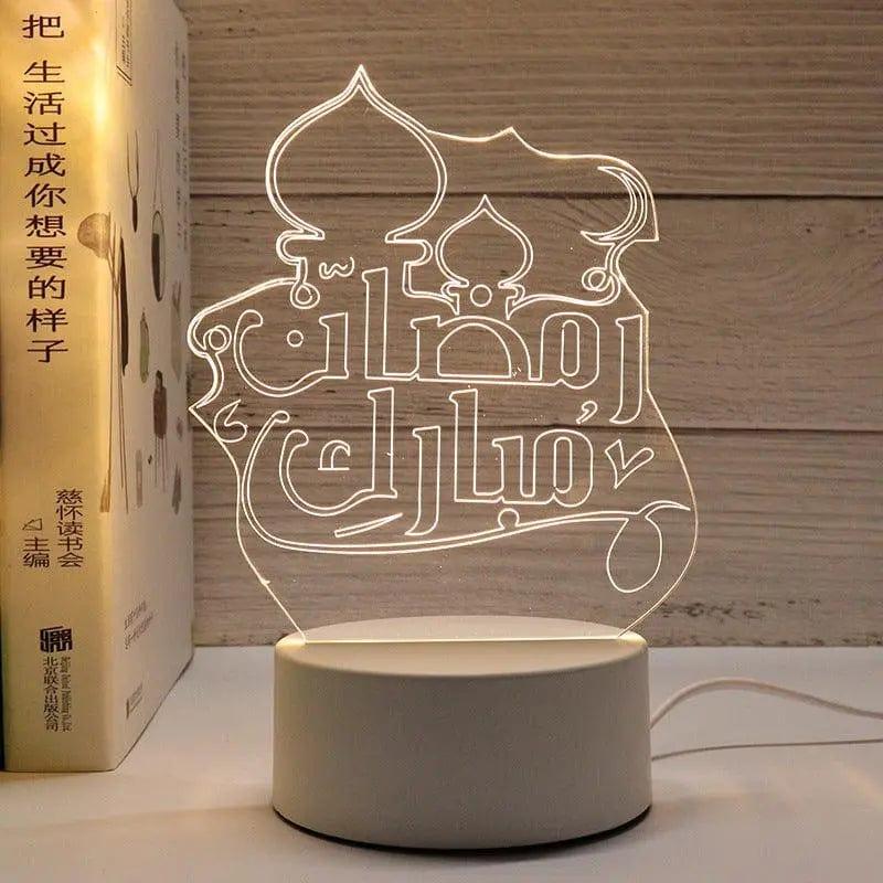 MR012 Ramadan 3D Led Night Light，USB 16 Color Change Remote Control Light - Image 4