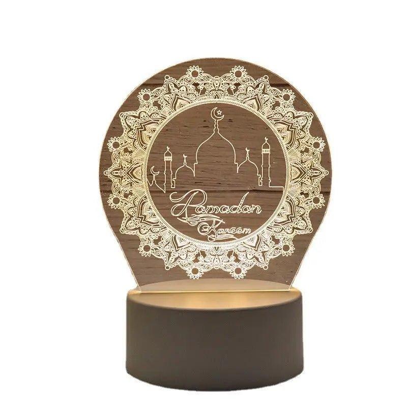 MR012 Ramadan 3D Led Night Light，USB 16 Color Change Remote Control Light - Image 5