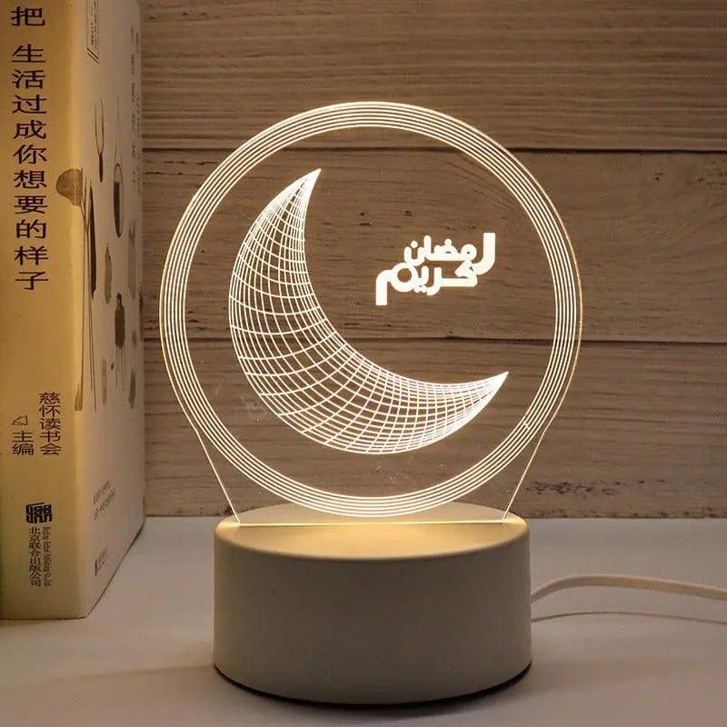 MR012 Ramadan 3D Led Night Light，USB 16 Color Change Remote Control Light - Image 6