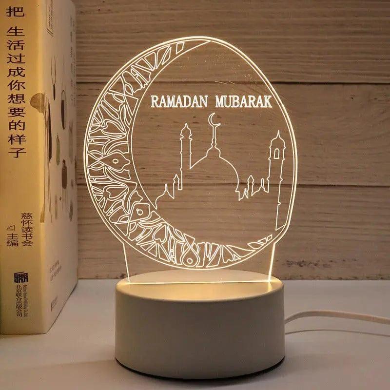 MR012 Ramadan 3D Led Night Light，USB 16 Color Change Remote Control Light - Image 7